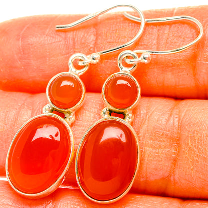 Carnelian Earrings handcrafted by Ana Silver Co - EARR427804