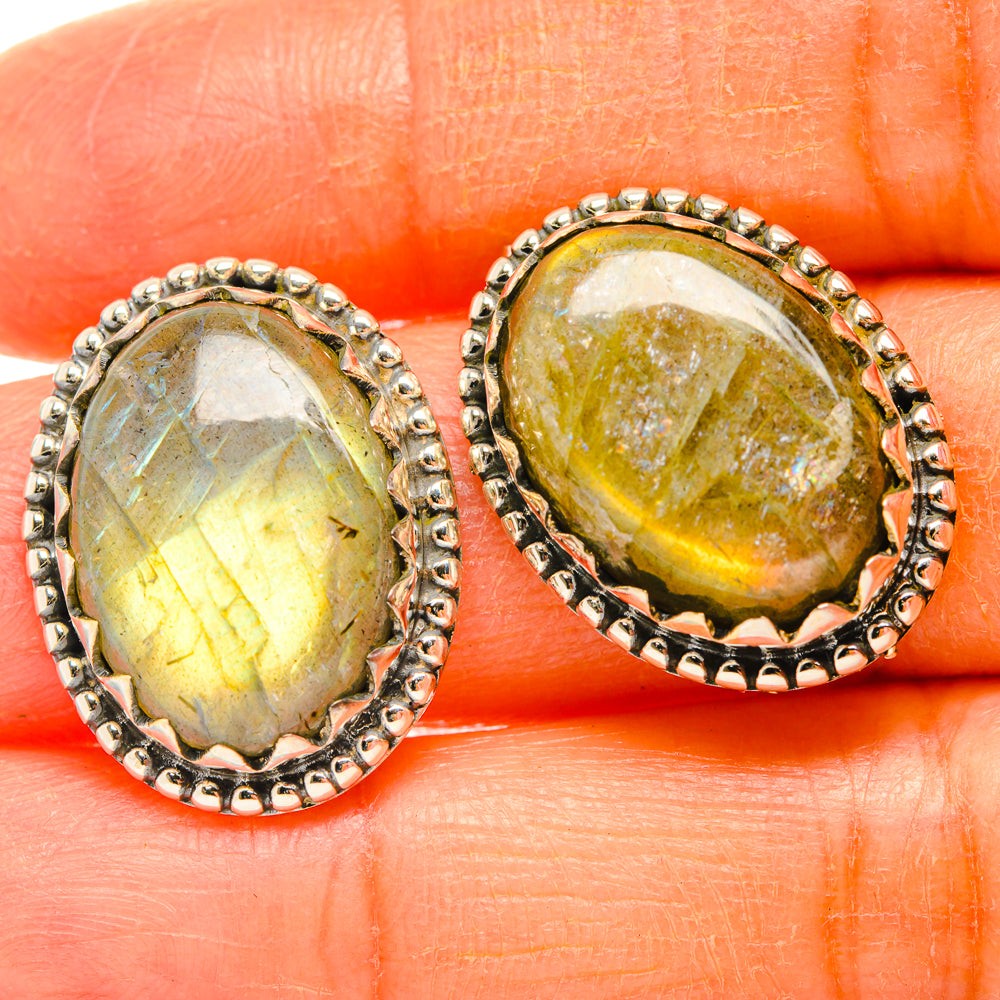 Labradorite Earrings handcrafted by Ana Silver Co - EARR427811