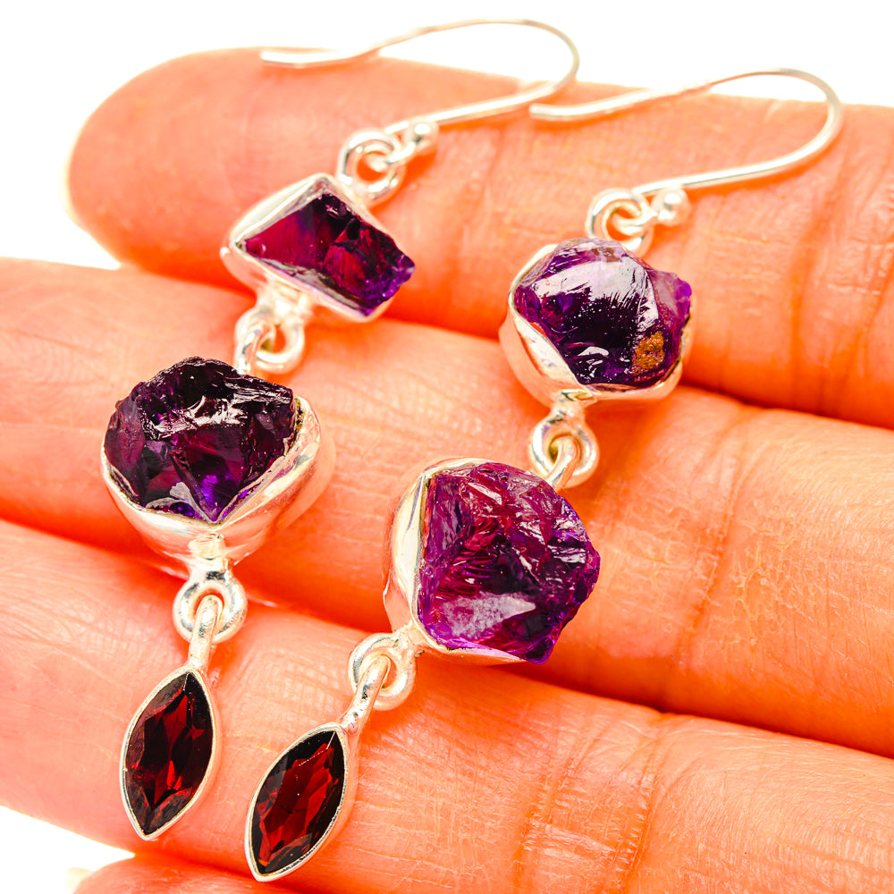Amethyst Earrings handcrafted by Ana Silver Co - EARR427815