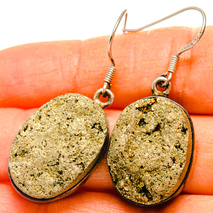 Pyrite Agate Earrings handcrafted by Ana Silver Co - EARR427819