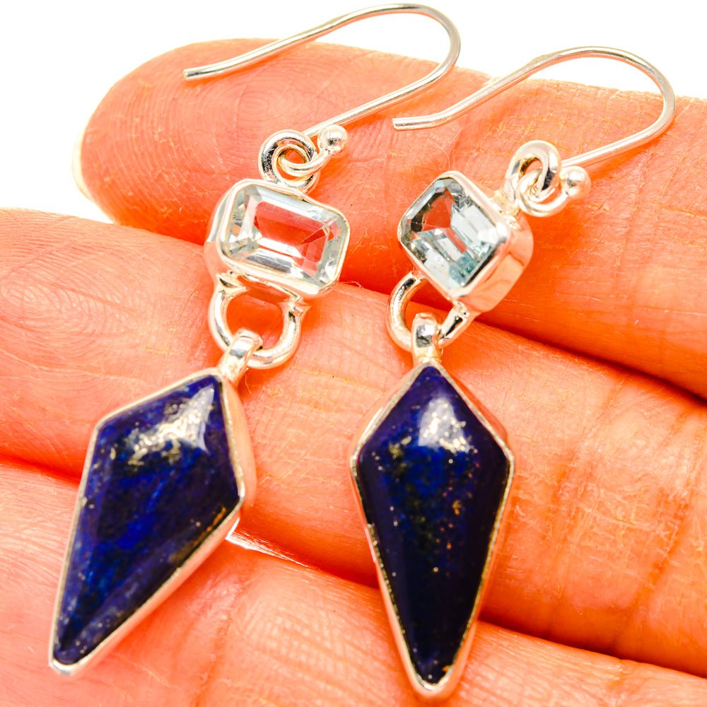 Lapis Lazuli Earrings handcrafted by Ana Silver Co - EARR427821