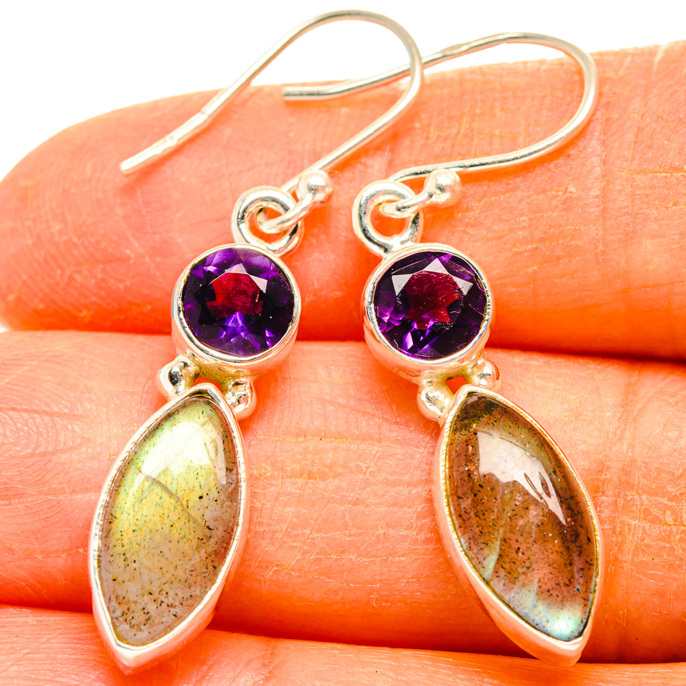 Labradorite Earrings handcrafted by Ana Silver Co - EARR427823