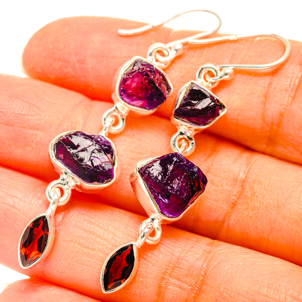 Amethyst Earrings handcrafted by Ana Silver Co - EARR427828
