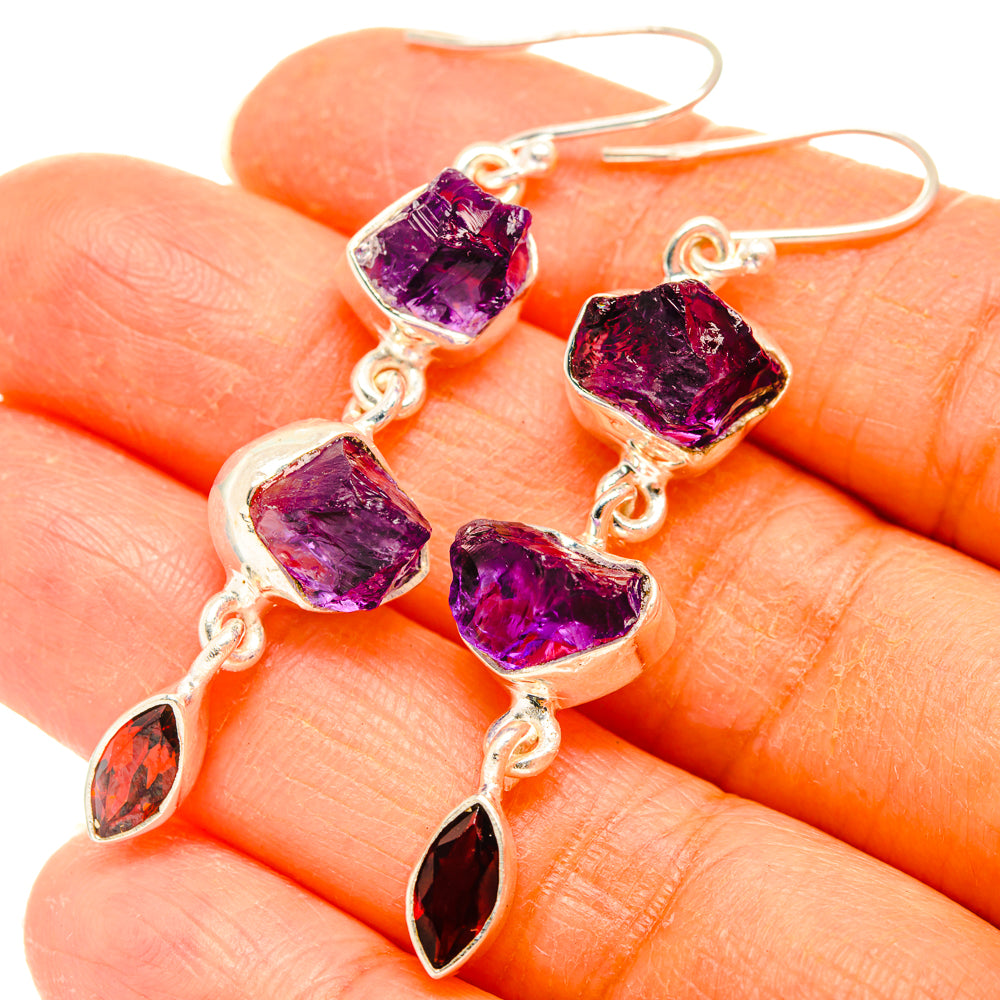 Amethyst Earrings handcrafted by Ana Silver Co - EARR427830