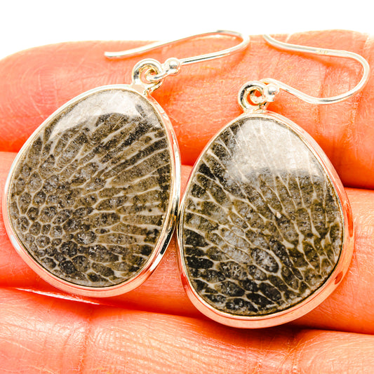 Stingray Coral Earrings handcrafted by Ana Silver Co - EARR427840