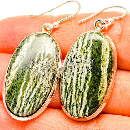 Green Swiss Opal Earrings handcrafted by Ana Silver Co - EARR427841