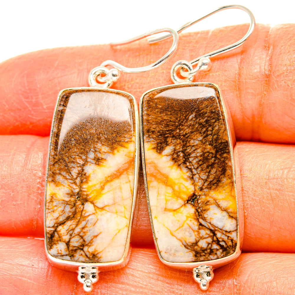 Dendritic Agate Earrings handcrafted by Ana Silver Co - EARR427843