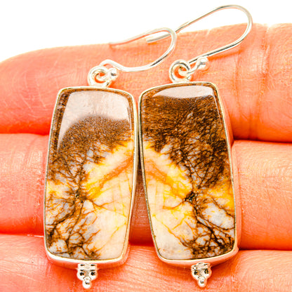 Dendritic Agate Earrings handcrafted by Ana Silver Co - EARR427843