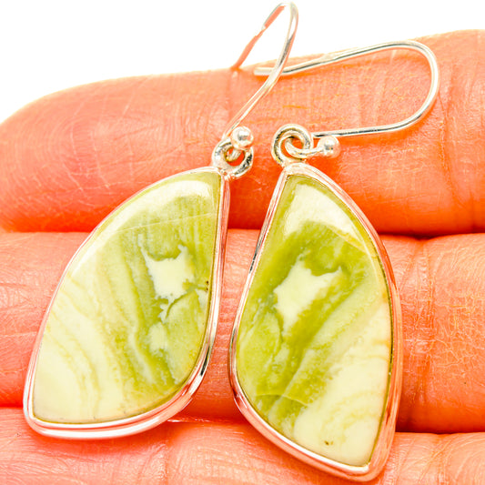 Lemon Jasper Earrings handcrafted by Ana Silver Co - EARR427847