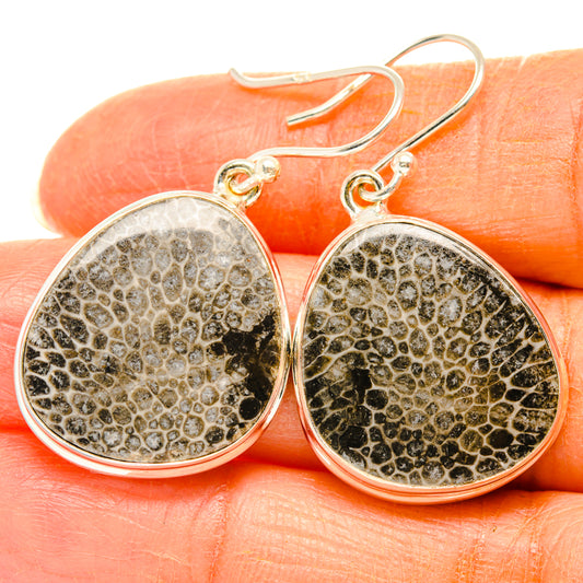 Stingray Coral Earrings handcrafted by Ana Silver Co - EARR427854