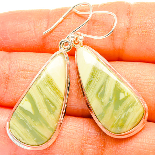 Lemon Jasper Earrings handcrafted by Ana Silver Co - EARR427855