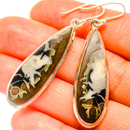 Septarian Geode Earrings handcrafted by Ana Silver Co - EARR427856