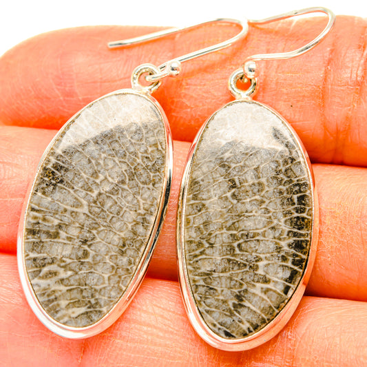 Stingray Coral Earrings handcrafted by Ana Silver Co - EARR427863