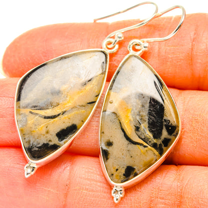 Tiger Dendrite Agate Earrings handcrafted by Ana Silver Co - EARR427872