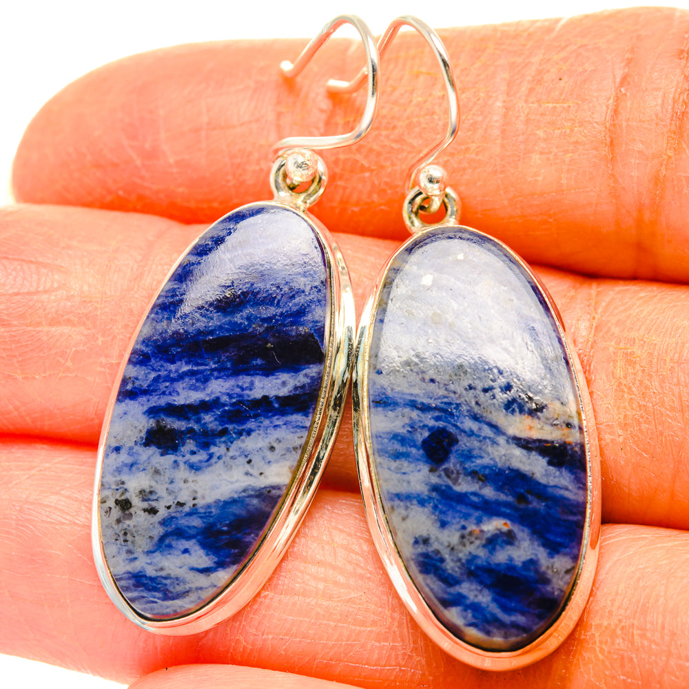 Sodalite Earrings handcrafted by Ana Silver Co - EARR427875