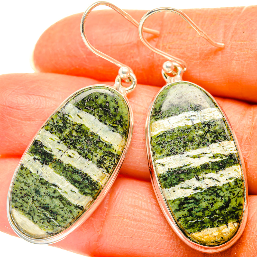 Green Swiss Opal Earrings handcrafted by Ana Silver Co - EARR427877