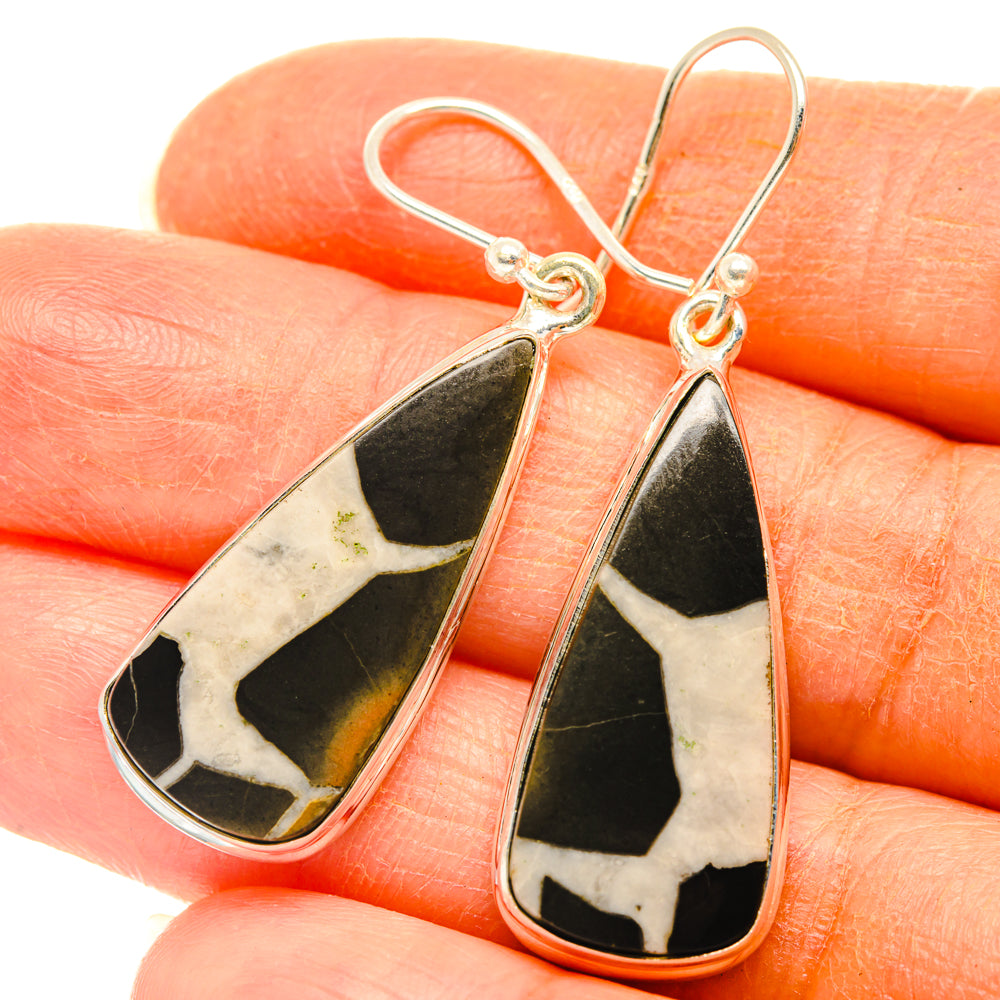Septarian Geode Earrings handcrafted by Ana Silver Co - EARR427882
