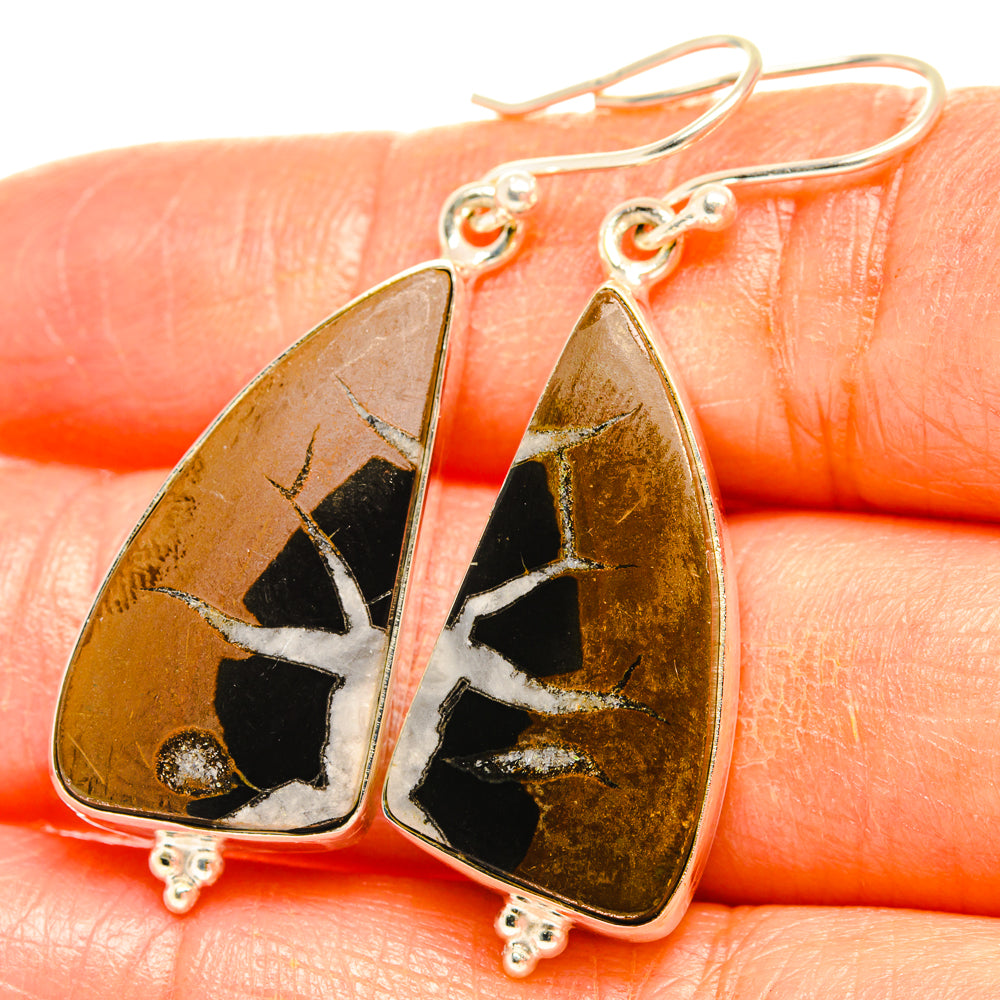 Septarian Geode Earrings handcrafted by Ana Silver Co - EARR427888