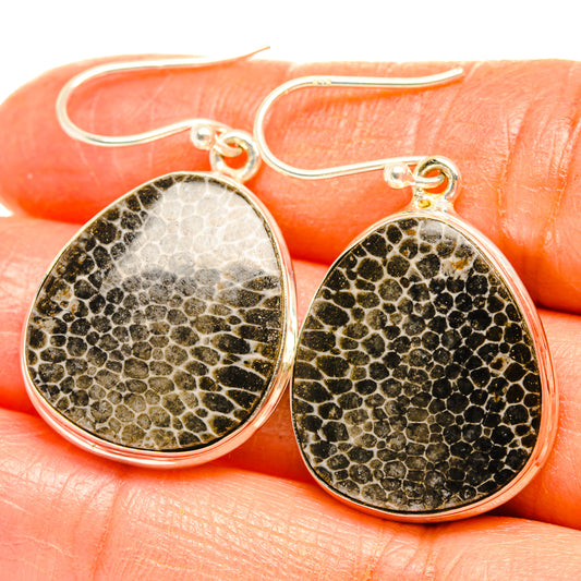 Stingray Coral Earrings handcrafted by Ana Silver Co - EARR427889