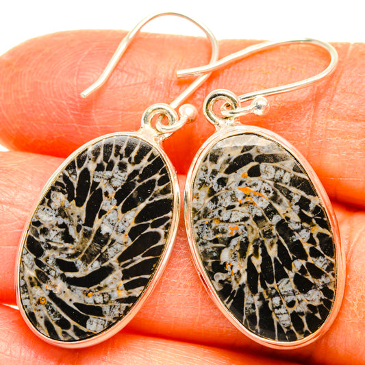 Stingray Coral Earrings handcrafted by Ana Silver Co - EARR427897