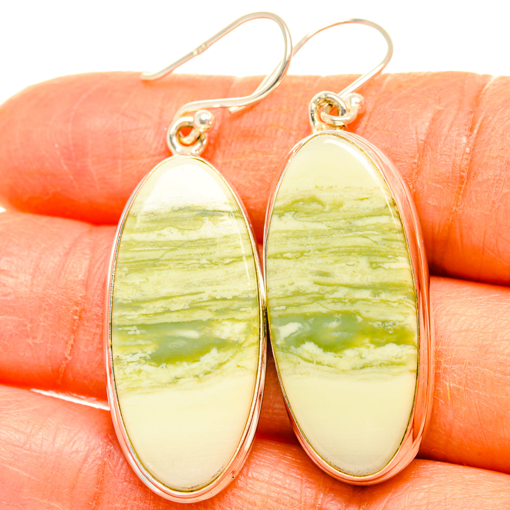 Lemon Jasper Earrings handcrafted by Ana Silver Co - EARR427904