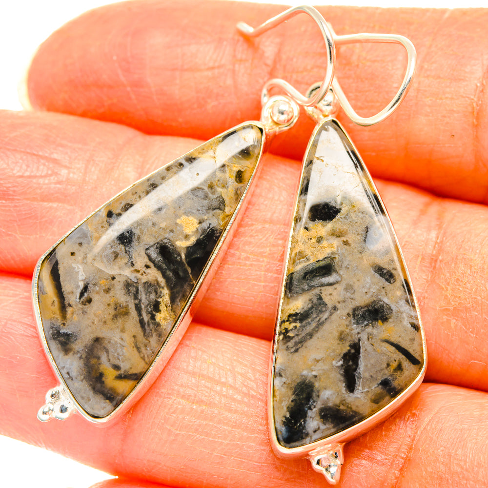 Tiger Dendrite Agate Earrings handcrafted by Ana Silver Co - EARR427906