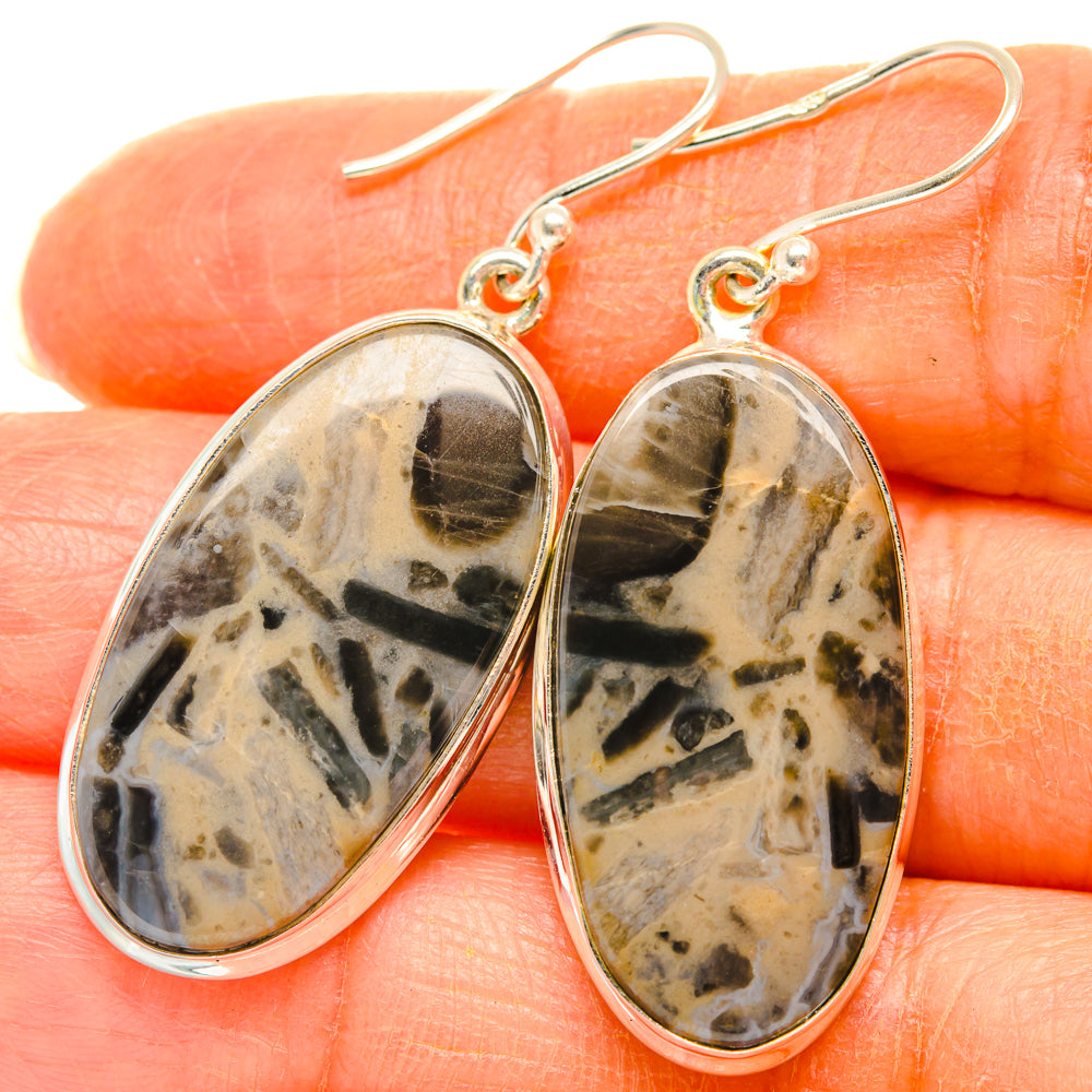 Tiger Dendrite Agate Earrings handcrafted by Ana Silver Co - EARR427907