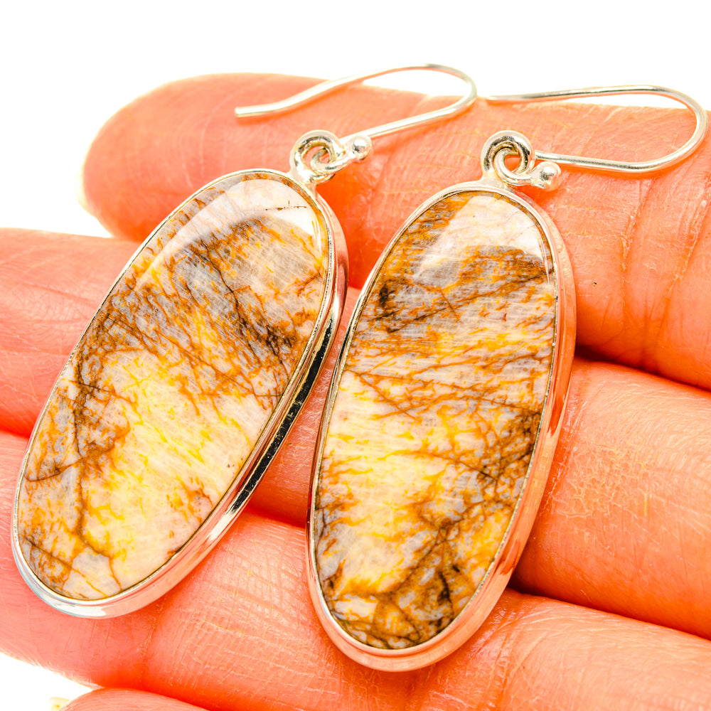 Dendritic Agate Earrings handcrafted by Ana Silver Co - EARR427911