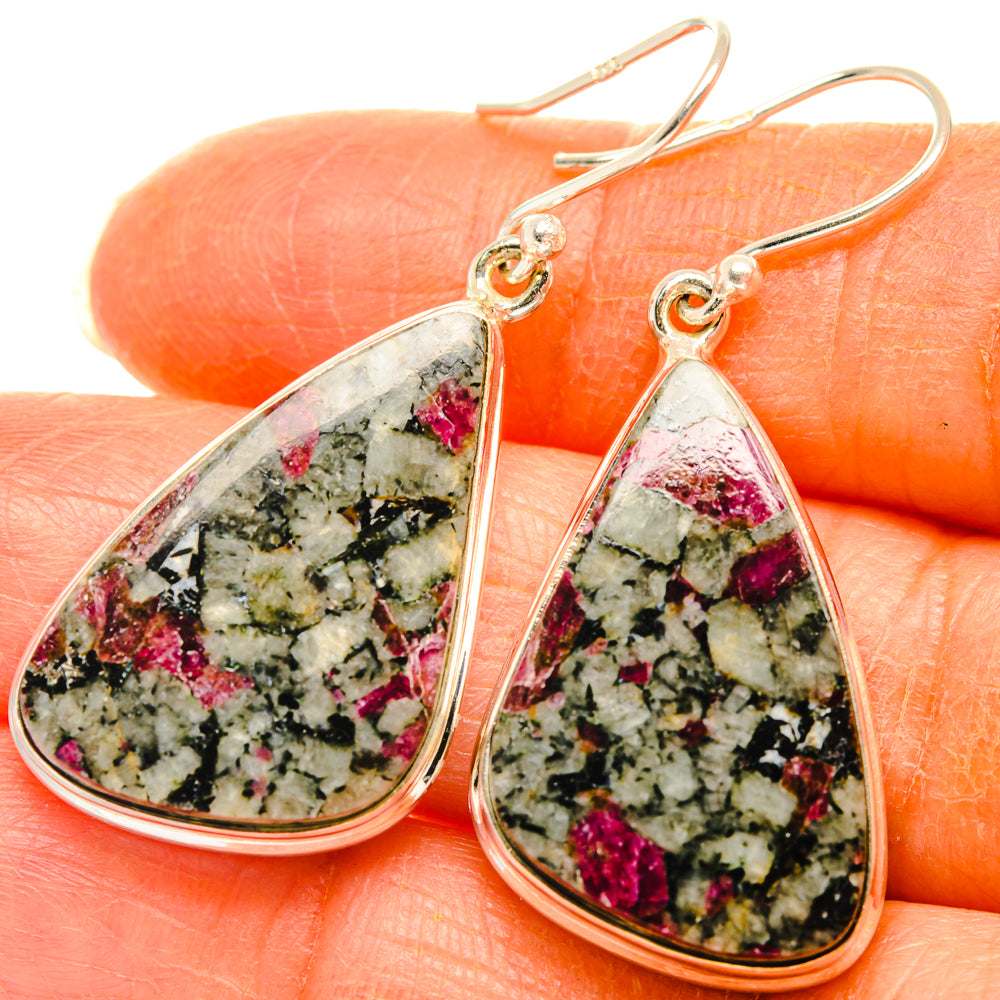 Russian Eudialyte Earrings handcrafted by Ana Silver Co - EARR427913
