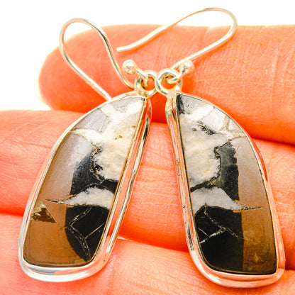 Septarian Geode Earrings handcrafted by Ana Silver Co - EARR427916