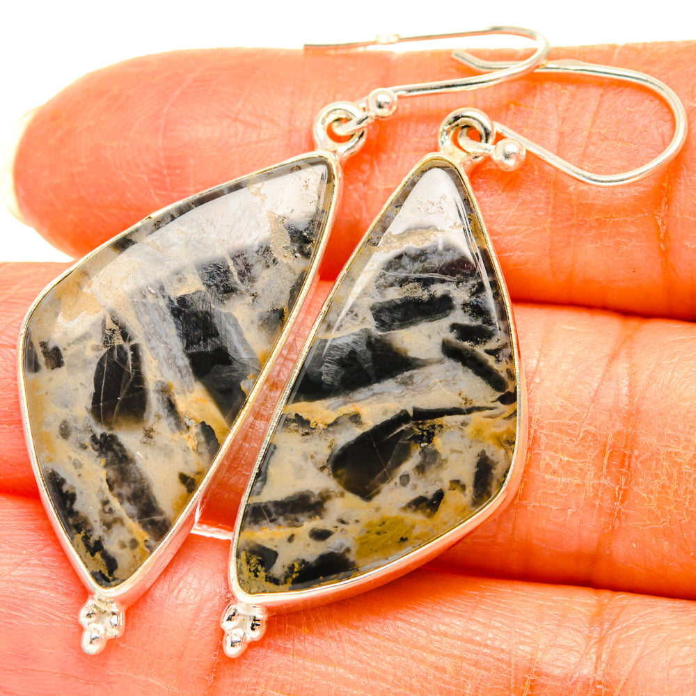 Tiger Dendrite Agate Earrings handcrafted by Ana Silver Co - EARR427917