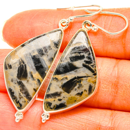 Tiger Dendrite Agate Earrings handcrafted by Ana Silver Co - EARR427917