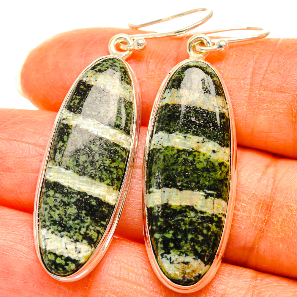 Green Swiss Opal Earrings handcrafted by Ana Silver Co - EARR427920