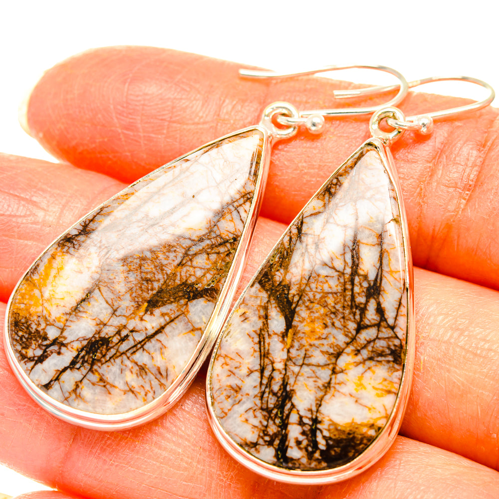 Dendritic Agate Earrings handcrafted by Ana Silver Co - EARR427922