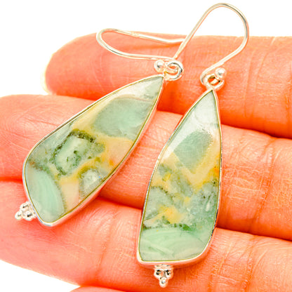 Lemon Jasper Earrings handcrafted by Ana Silver Co - EARR427925