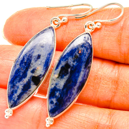 Sodalite Earrings handcrafted by Ana Silver Co - EARR427926