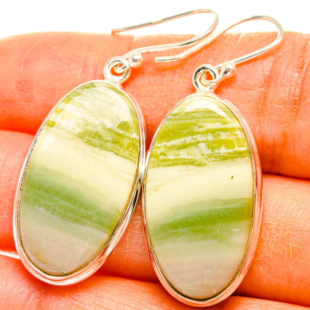 Lemon Jasper Earrings handcrafted by Ana Silver Co - EARR427928