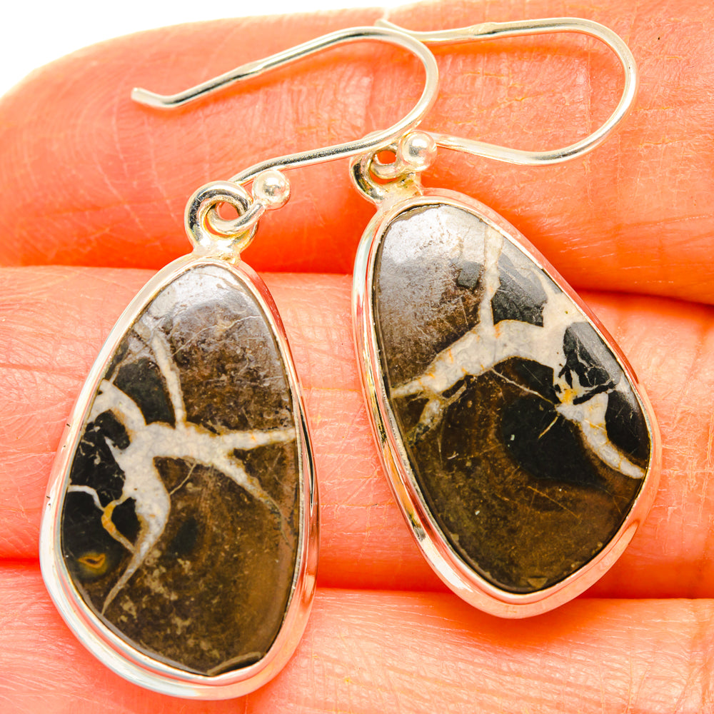 Septarian Geode Earrings handcrafted by Ana Silver Co - EARR427932