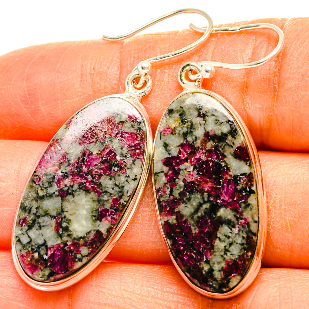 Russian Eudialyte Earrings handcrafted by Ana Silver Co - EARR427934