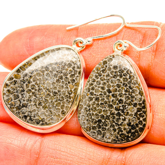 Stingray Coral Earrings handcrafted by Ana Silver Co - EARR427938