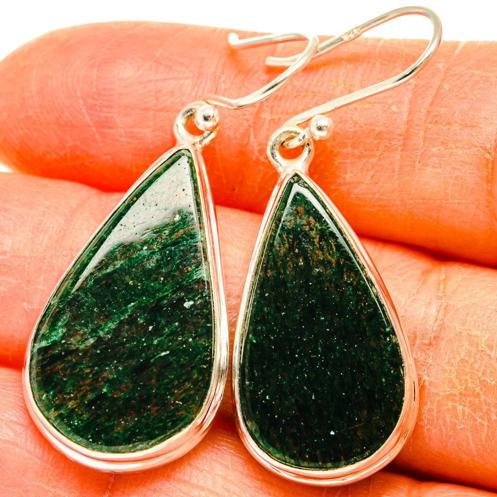 Green Aventurine Earrings handcrafted by Ana Silver Co - EARR427949