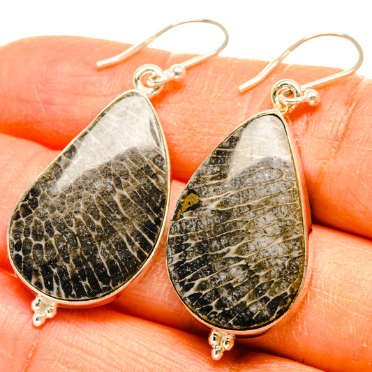 Stingray Coral Earrings handcrafted by Ana Silver Co - EARR427953