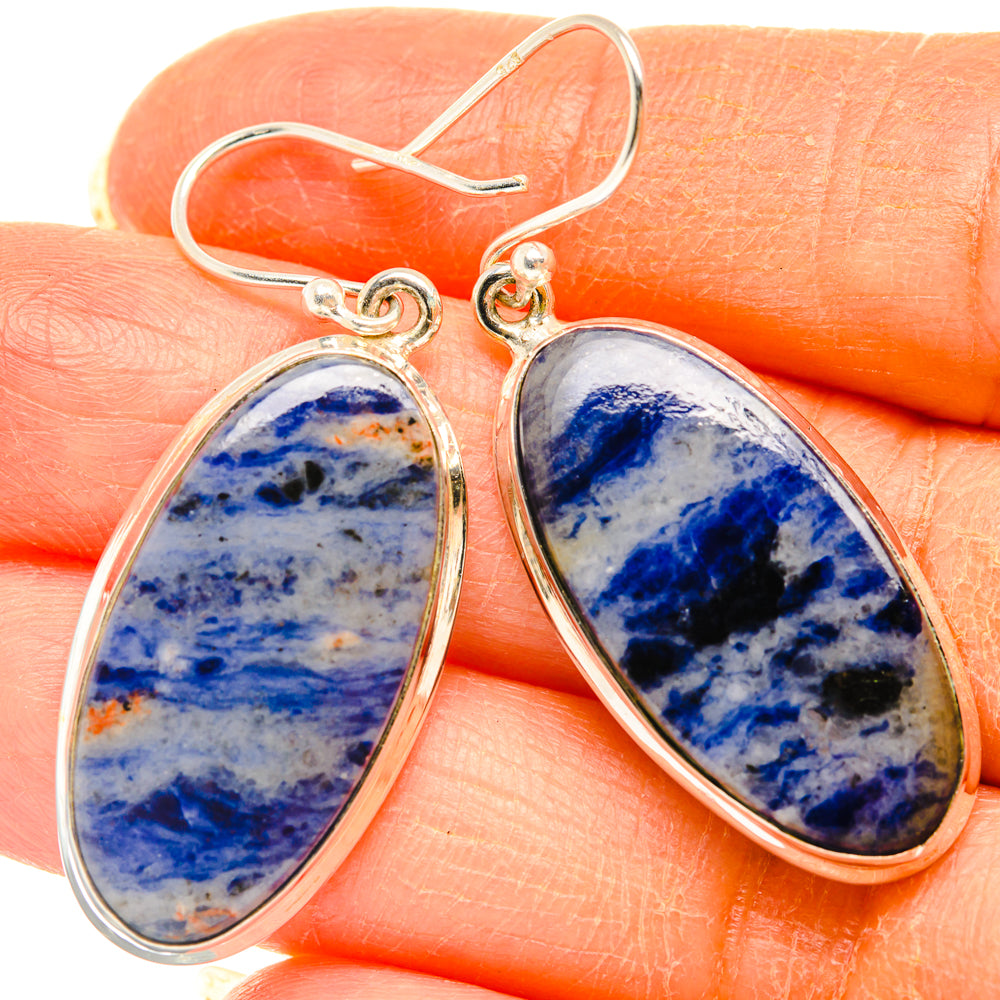 Sodalite Earrings handcrafted by Ana Silver Co - EARR427954