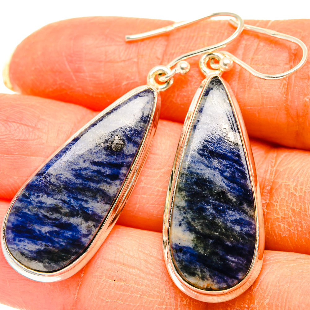 Sodalite Earrings handcrafted by Ana Silver Co - EARR427958