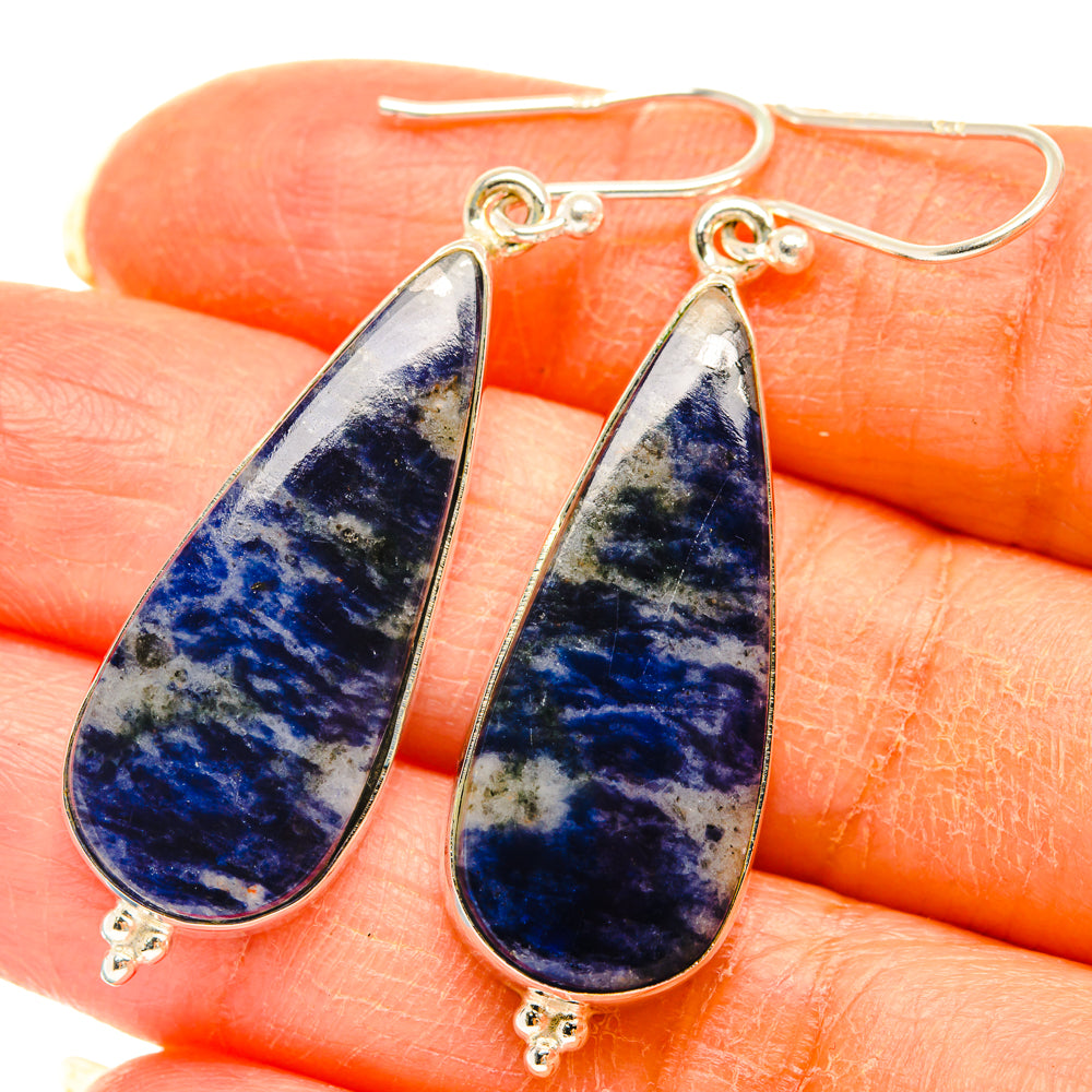 Sodalite Earrings handcrafted by Ana Silver Co - EARR427961