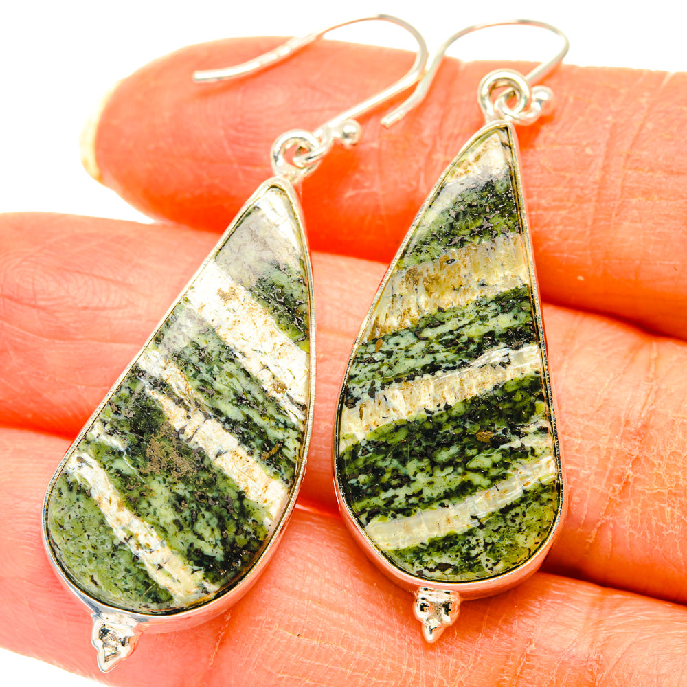 Green Swiss Opal Earrings handcrafted by Ana Silver Co - EARR427962