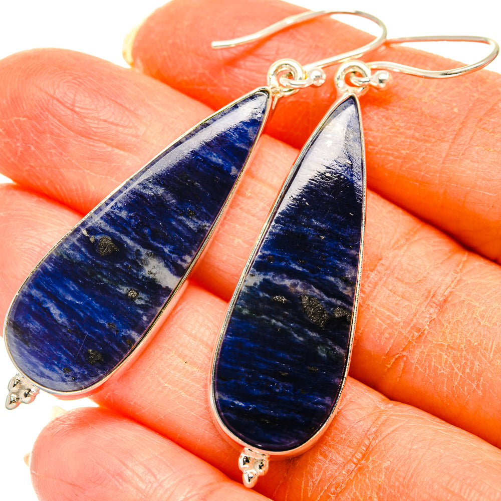 Sodalite Earrings handcrafted by Ana Silver Co - EARR427964