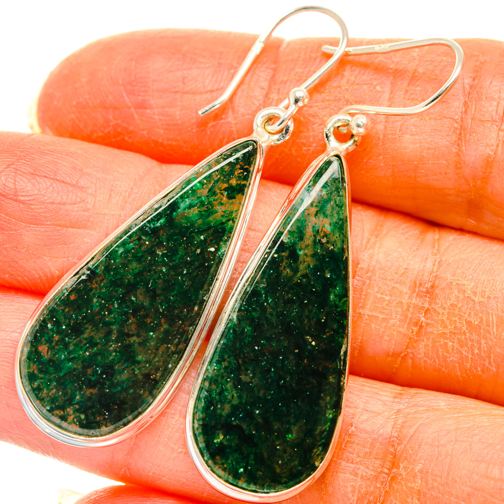 Green Aventurine Earrings handcrafted by Ana Silver Co - EARR427967