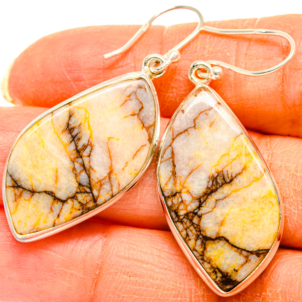 Wild Horse Jasper Earrings handcrafted by Ana Silver Co - EARR427968