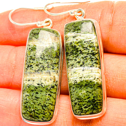 Green Swiss Opal Earrings handcrafted by Ana Silver Co - EARR427969